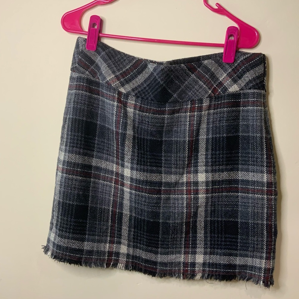 Eddie Bauer wool plaid skirt